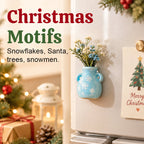 Christmas Mini Vase Fridge Magnets