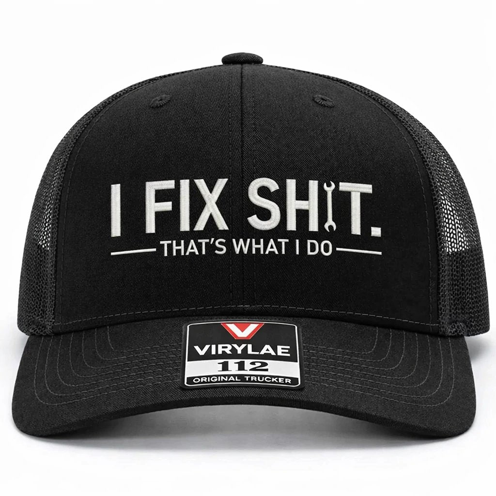 🔥ÚLTIMO DÍA 49% DE DESCUENTO -🛠️ Gorra de camionero "Arreglo Mierda" - Gorra divertida de mecánico y reparador